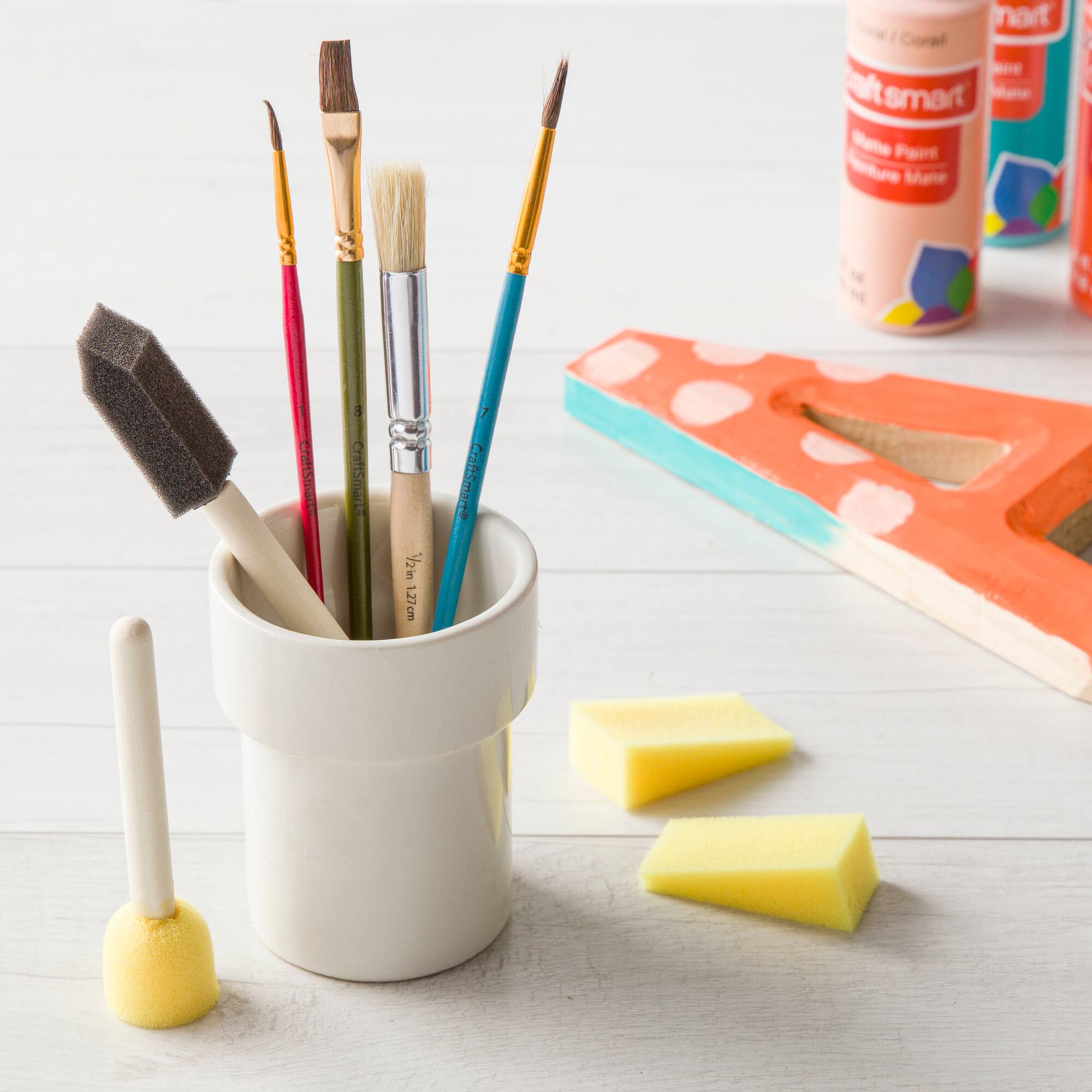 12 Packs: 8 ct. (96 total) Craft & Stencil Brush Set by Craft Smart®